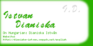 istvan dianiska business card