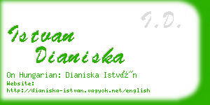 istvan dianiska business card
